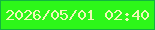 文字の大きさ：5、枠の色：12b43e、背景の色：2df719、文字の色：f0f8b7 無料ブログパーツのブログ時計