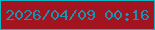 文字の大きさ：3、枠の色：12b5c4、背景の色：a31421、文字の色：1d91ad 無料ブログパーツのブログ時計