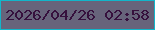 文字の大きさ：4、枠の色：12b6ca、背景の色：67647b、文字の色：36103d 無料ブログパーツのブログ時計
