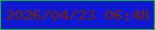 文字の大きさ：4、枠の色：12b72f、背景の色：0f19d3、文字の色：742500 無料ブログパーツのブログ時計