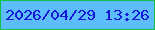 文字の大きさ：3、枠の色：12bf44、背景の色：5bbefb、文字の色：1616da 無料ブログパーツのブログ時計