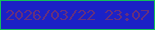 文字の大きさ：2、枠の色：12bf5b、背景の色：1b21c6、文字の色：652f7d 無料ブログパーツのブログ時計