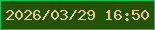 文字の大きさ：5、枠の色：12c05b、背景の色：235300、文字の色：f2c584 無料ブログパーツのブログ時計