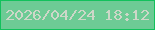 文字の大きさ：4、枠の色：12c15c、背景の色：6dcb95、文字の色：cdd7c8 無料ブログパーツのブログ時計