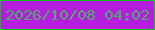 文字の大きさ：5、枠の色：12c21d、背景の色：b51ddf、文字の色：50ab68 無料ブログパーツのブログ時計