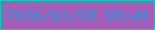 文字の大きさ：4、枠の色：12c6ba、背景の色：a55eb5、文字の色：1f97e1 無料ブログパーツのブログ時計