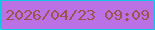 文字の大きさ：1、枠の色：12c6e5、背景の色：ba71e4、文字の色：9f5351 無料ブログパーツのブログ時計
