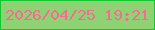 文字の大きさ：1、枠の色：12c72f、背景の色：8fd273、文字の色：f66b91 無料ブログパーツのブログ時計
