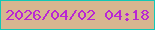 文字の大きさ：2、枠の色：12c8b6、背景の色：d7b690、文字の色：b926d3 無料ブログパーツのブログ時計