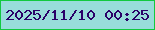 文字の大きさ：2、枠の色：12c93f、背景の色：98ddda、文字の色：2a0168 無料ブログパーツのブログ時計