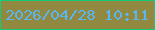 文字の大きさ：3、枠の色：12ca7a、背景の色：928940、文字の色：5ab6f1 無料ブログパーツのブログ時計