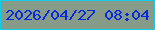 文字の大きさ：4、枠の色：12ccec、背景の色：869c89、文字の色：0628e0 無料ブログパーツのブログ時計