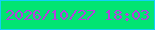 文字の大きさ：2、枠の色：12cff8、背景の色：02e472、文字の色：b540dc 無料ブログパーツのブログ時計