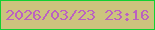 文字の大きさ：2、枠の色：12d032、背景の色：ccc37e、文字の色：bb61c1 無料ブログパーツのブログ時計