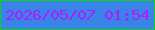 文字の大きさ：2、枠の色：12d216、背景の色：3884e8、文字の色：b01afc 無料ブログパーツのブログ時計