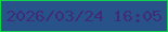 文字の大きさ：3、枠の色：12d24c、背景の色：28528a、文字の色：3f2b79 無料ブログパーツのブログ時計