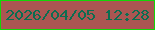 文字の大きさ：5、枠の色：12d607、背景の色：aa5652、文字の色：0b6d51 無料ブログパーツのブログ時計