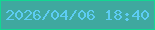文字の大きさ：2、枠の色：12d792、背景の色：3fa89f、文字の色：5dccf3 無料ブログパーツのブログ時計