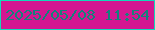 文字の大きさ：4、枠の色：12d9b9、背景の色：d41691、文字の色：14827b 無料ブログパーツのブログ時計