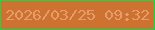 文字の大きさ：1、枠の色：12db49、背景の色：ce7232、文字の色：e69d6a 無料ブログパーツのブログ時計