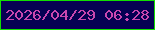 文字の大きさ：5、枠の色：12de01、背景の色：060153、文字の色：c947af 無料ブログパーツのブログ時計