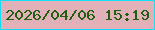 文字の大きさ：3、枠の色：12def4、背景の色：e2b0b9、文字の色：215e10 無料ブログパーツのブログ時計