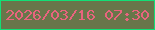 文字の大きさ：3、枠の色：12df76、背景の色：68764a、文字の色：e8647e 無料ブログパーツのブログ時計