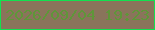 文字の大きさ：2、枠の色：12e14f、背景の色：8a745b、文字の色：5f9639 無料ブログパーツのブログ時計