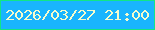 文字の大きさ：4、枠の色：12e687、背景の色：19b5fe、文字の色：f6fccc 無料ブログパーツのブログ時計