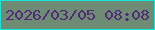 文字の大きさ：4、枠の色：12e7df、背景の色：6e8b73、文字の色：522979 無料ブログパーツのブログ時計