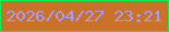 文字の大きさ：2、枠の色：12ed54、背景の色：cb7229、文字の色：a49cfe 無料ブログパーツのブログ時計