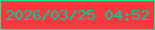 文字の大きさ：4、枠の色：12ed99、背景の色：f5393c、文字の色：01cb9d 無料ブログパーツのブログ時計