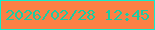 文字の大きさ：5、枠の色：12edcc、背景の色：fc8045、文字の色：1bcca3 無料ブログパーツのブログ時計