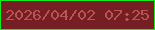文字の大きさ：5、枠の色：12ee1b、背景の色：751f25、文字の色：bc5357 無料ブログパーツのブログ時計