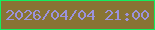 文字の大きさ：2、枠の色：12ef5f、背景の色：887434、文字の色：9b92dd 無料ブログパーツのブログ時計
