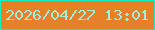 文字の大きさ：2、枠の色：12efc4、背景の色：e87f29、文字の色：9df0da 無料ブログパーツのブログ時計