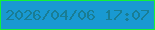 文字の大きさ：5、枠の色：12f13a、背景の色：1999d2、文字の色：197d94 無料ブログパーツのブログ時計