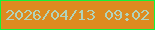 文字の大きさ：5、枠の色：12f33b、背景の色：dd8b20、文字の色：b2d3ba 無料ブログパーツのブログ時計