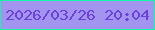 文字の大きさ：2、枠の色：12f8a5、背景の色：a395ef、文字の色：6c41d9 無料ブログパーツのブログ時計