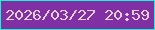 文字の大きさ：4、枠の色：12f8d3、背景の色：802fa5、文字の色：e3cfcb 無料ブログパーツのブログ時計