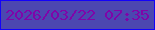 文字の大きさ：1、枠の色：1302fa、背景の色：4c47b0、文字の色：8004a9 無料ブログパーツのブログ時計