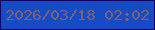 文字の大きさ：3、枠の色：130362、背景の色：174bc4、文字の色：7c6279 無料ブログパーツのブログ時計