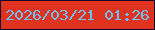 文字の大きさ：2、枠の色：130428、背景の色：e0331f、文字の色：6fbff4 無料ブログパーツのブログ時計