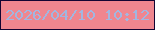 文字の大きさ：5、枠の色：130432、背景の色：ef868f、文字の色：a2b6e0 無料ブログパーツのブログ時計