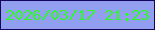 文字の大きさ：5、枠の色：13055a、背景の色：929ff1、文字の色：2efc27 無料ブログパーツのブログ時計