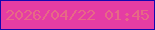 文字の大きさ：4、枠の色：1307b0、背景の色：e53da3、文字の色：e76986 無料ブログパーツのブログ時計