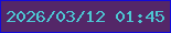 文字の大きさ：2、枠の色：130bd7、背景の色：542768、文字の色：4dc7d3 無料ブログパーツのブログ時計