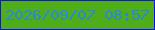 文字の大きさ：5、枠の色：130cfc、背景の色：4fae18、文字の色：2b86d9 無料ブログパーツのブログ時計