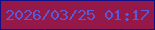 文字の大きさ：5、枠の色：130f84、背景の色：951948、文字の色：5959da 無料ブログパーツのブログ時計