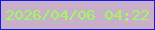 文字の大きさ：2、枠の色：1317f2、背景の色：c7b0c8、文字の色：9ffa5e 無料ブログパーツのブログ時計